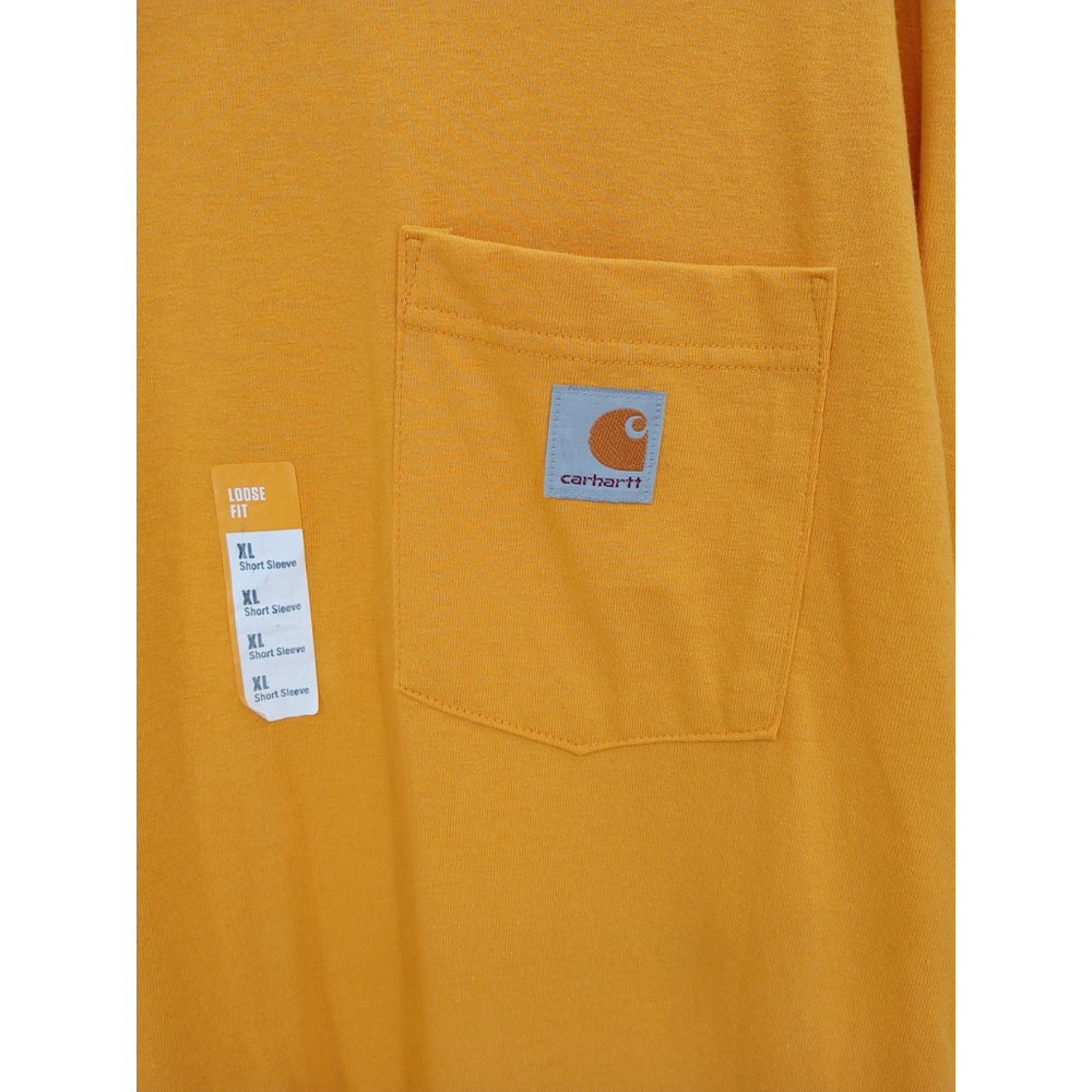 New CARHARTT  T-Shirt  Heavyweight Short-Sleeve  Pocket  Gold  Men’s XL - Picture 2 of 7